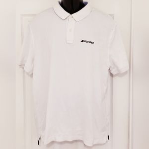 Tommy Hilfiger Polo Shirt White Casual Short Sleeve Men Size XL